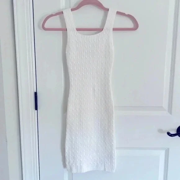 hollister Cable knit mini dress size XXS short adjustable straps NWOT - Picture 1 of 2